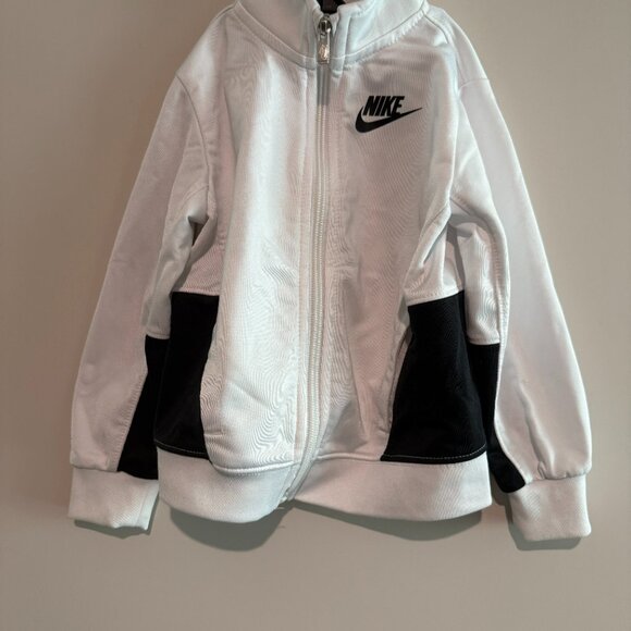 NIKE Boys Infant 24M Track Jacket Full Zip White Polyester - Picture 1 of 7